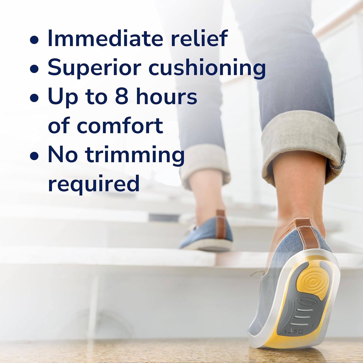 image:imageDr Scholls Custom Fit Orthotics 34 Length Arch Support Shoe Inserts Plantar Fasciitis Relief Insoles for Men and Women Immediate AllDay Total Lower Body Pain Relief FSA HSA Eligible CF410Yellow Grey