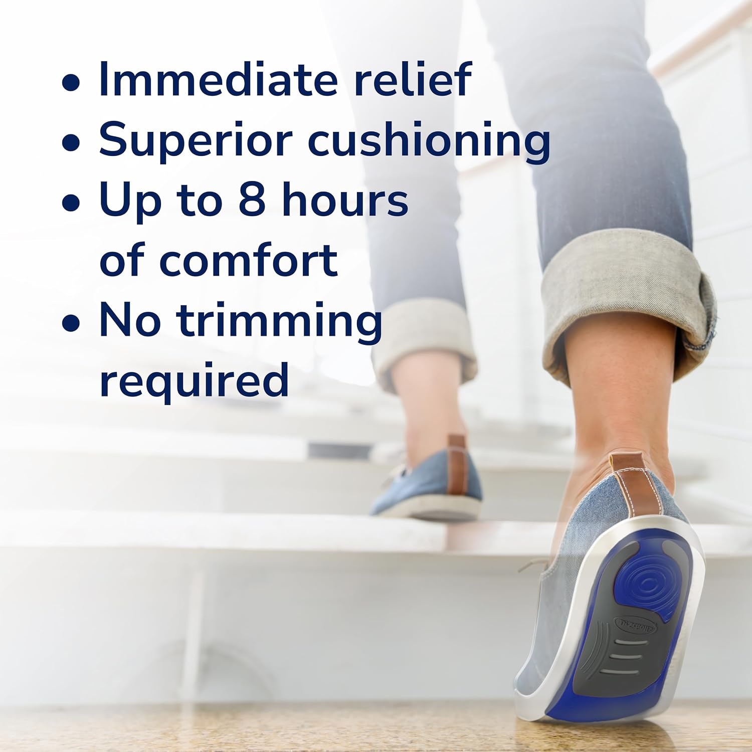 image:imageDr Scholls Custom Fit Orthotics 34 Length Arch Support Shoe Inserts Plantar Fasciitis Relief Insoles for Men and Women Immediate AllDay Total Lower Body Pain Relief FSA HSA Eligible CF410Blue Grey