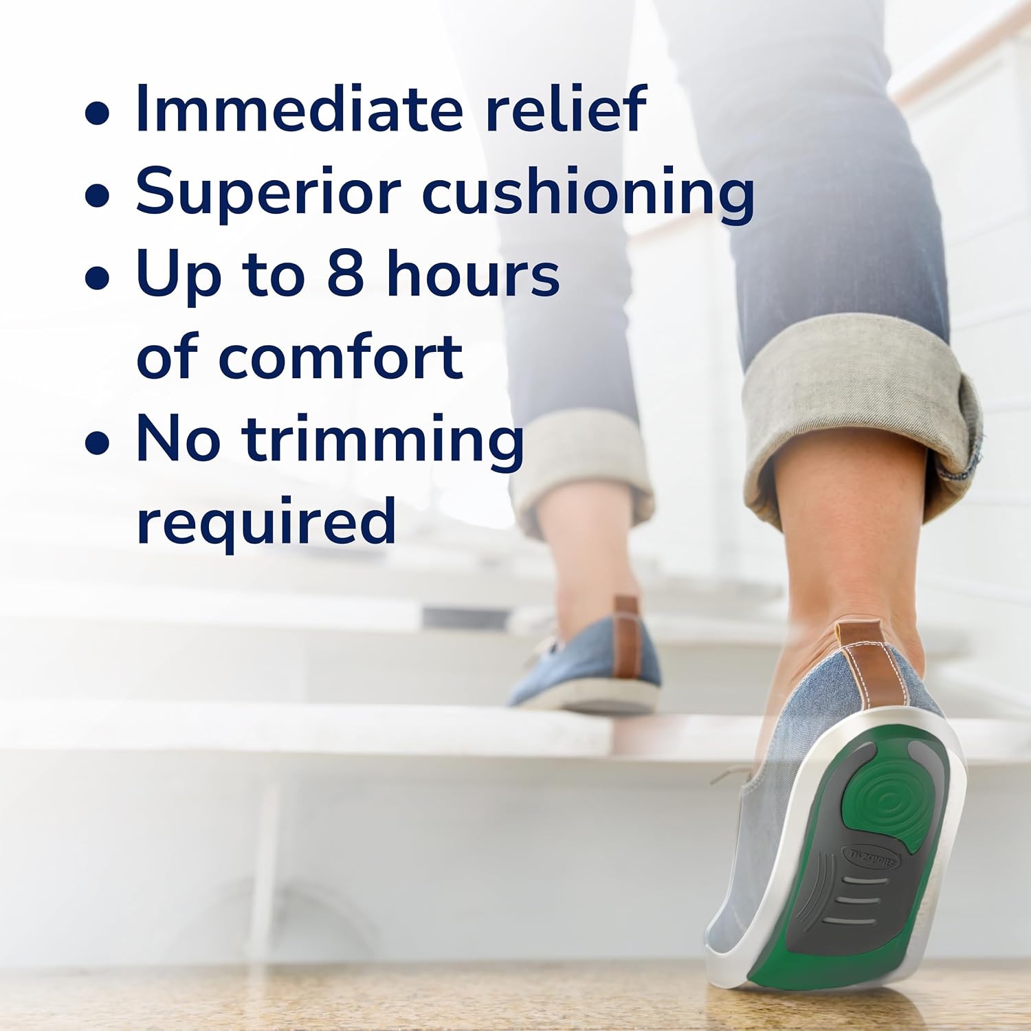 image:imageDr Scholls Custom Fit Orthotics 34 Length Arch Support Shoe Inserts Plantar Fasciitis Relief Insoles for Men and Women Immediate AllDay Total Lower Body Pain Relief FSA HSA Eligible CF410Green Grey