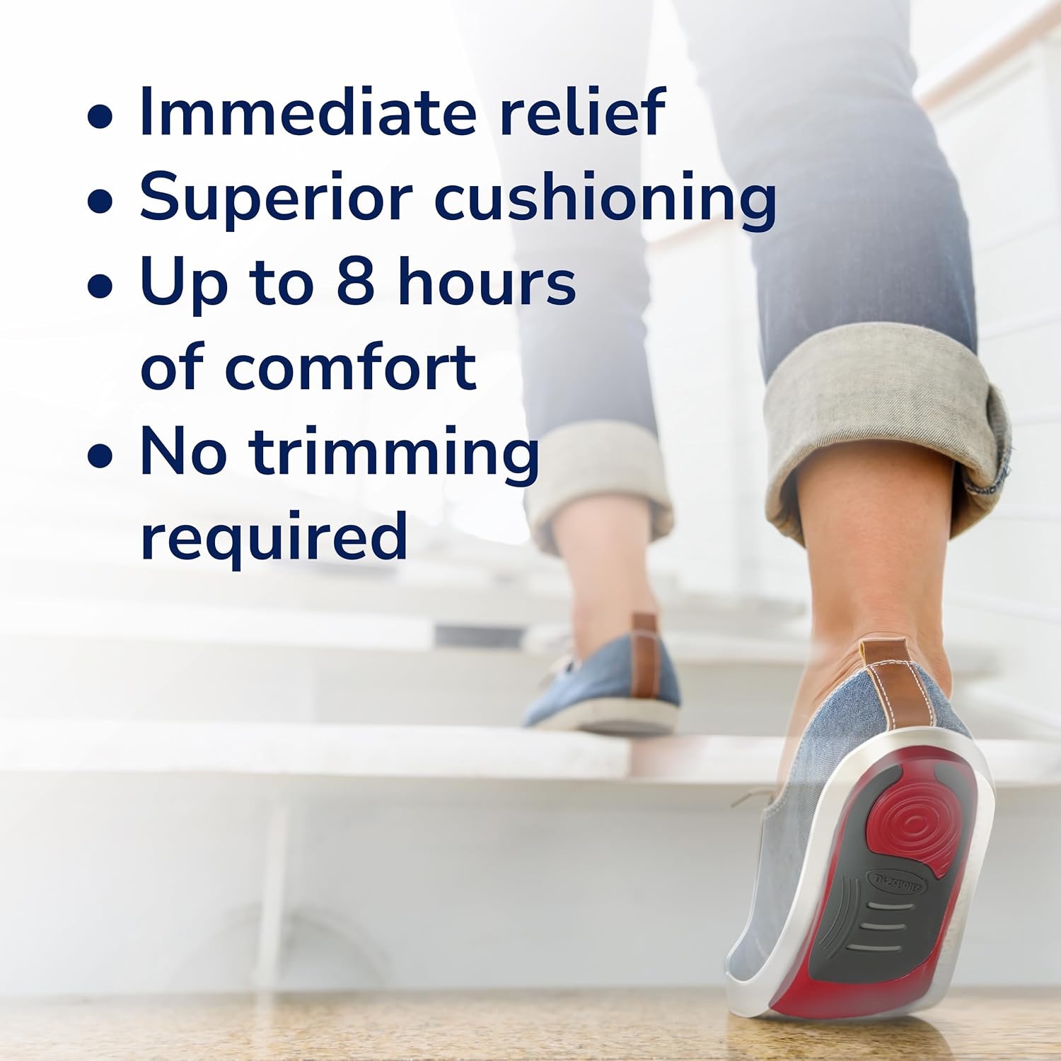 image:imageDr Scholls Custom Fit Orthotics 34 Length Arch Support Shoe Inserts Plantar Fasciitis Relief Insoles for Men and Women Immediate AllDay Total Lower Body Pain Relief FSA HSA Eligible CF410Red Grey