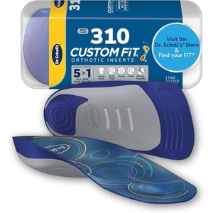 Dr. Scholl’s Custom Fit Orthotics 3/4 Length Arch Support Shoe Inserts – Plantar Fasciitis Relief Insoles for Men and Women, Immediate All-Day Total Lower Body Pain Relief, FSA HSA Eligible, CF410(Blue  Grey)