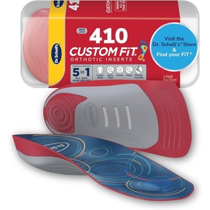 Dr. Scholl’s Custom Fit Orthotics 3/4 Length Arch Support Shoe Inserts – Plantar Fasciitis Relief Insoles for Men and Women, Immediate All-Day Total Lower Body Pain Relief, FSA HSA Eligible, CF410(Red’  ‘Grey)